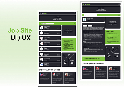 Job Site UI/UX Design (Real-World Project) branding color figma job job site jobsite simple ui uiux ux web site webdesign