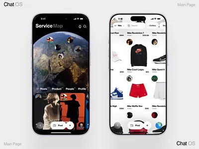 Shop chat dashboard design homepage interface ios iphone mobile os profile shopping
