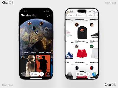 Shop chat dashboard design homepage interface ios iphone mobile os profile shopping