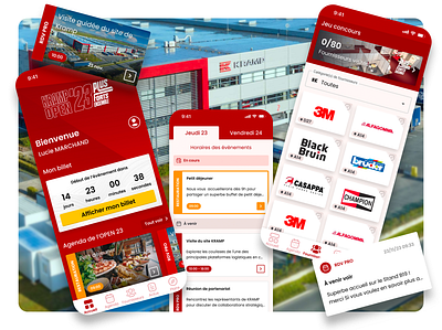 KRAMP OPEN 2023 app event kramp mobile program stand location ui design ux design
