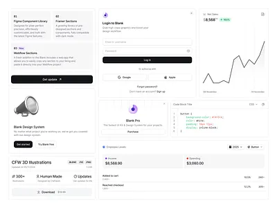 Blank analytics branding craftwork dashboard design light simple ui web