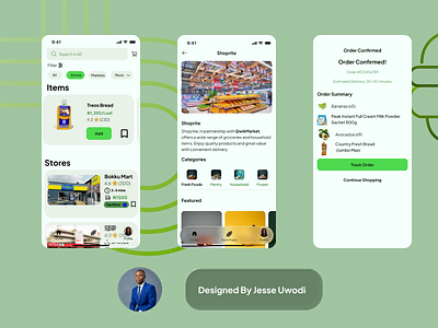 Qwikmarket- Grocery Delivery app app design checkout flow e commerce food delivery grocery delivery lagos logistics app mobile app product design retail uiux ux design