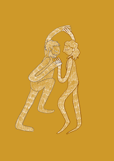 Merging of souls illustration procreate sketch