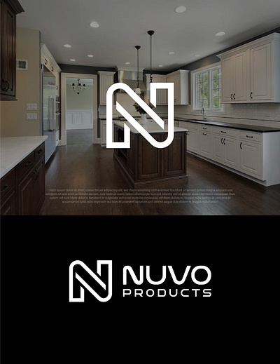 Loto Text : Nuvo Products bathrrom creative design kitchen kitchenlogo logo logodesign minimal nlogo