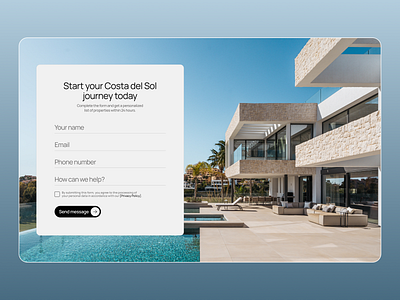 Real Estate Contact Form contact form creative design premium property real estate real estate website ui ui design ux webdesign website