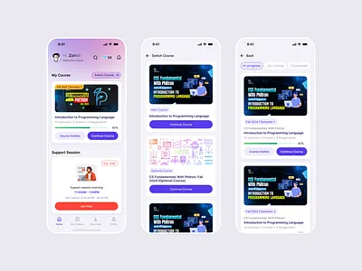 EdTech Learning App app design design edtech app learning app mobile design