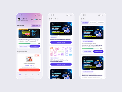 EdTech Learning App app design design edtech app learning app mobile design