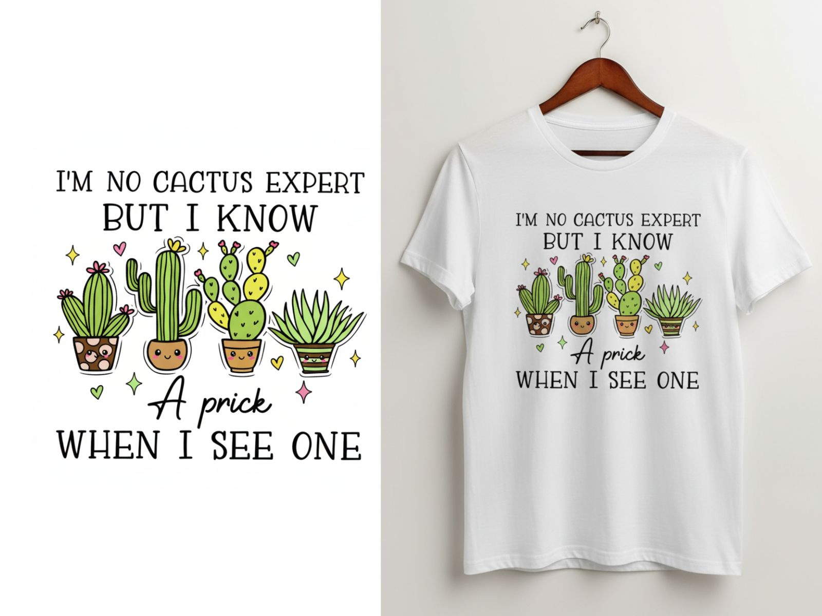 I'm No Cactus Expert But I Know A Prick When I See One cactus graphic funny quote t shirt funny t shirt kawaii design t shirt t shirt design tote bag