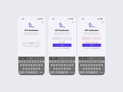 OTP Verification UI Design app design mobile design otp verification ui design ui design