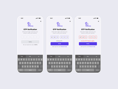 OTP Verification UI Design app design mobile design otp verification ui design ui design