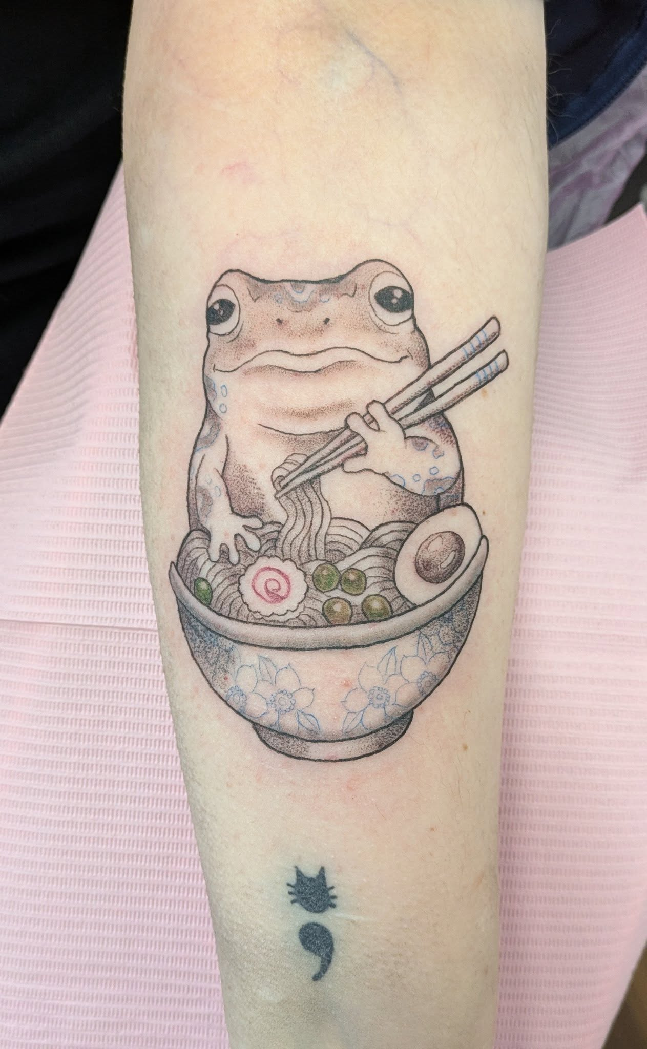 Noodle frog. blackandgrey frog naruto noodle noodlebowl tattoo tattooartist tattoos toad uktattoo wirraltattoo