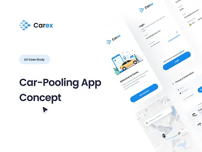 From Concept to Commute: The Design of CarEx Carpooling app branding case study graphic design information architecture logo mobile ui user research ux