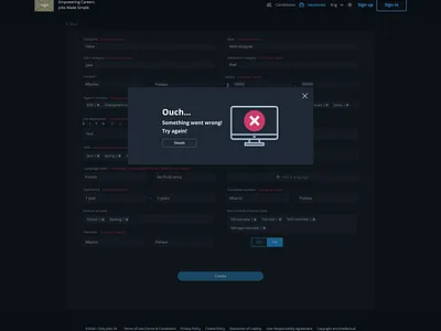 Error ui