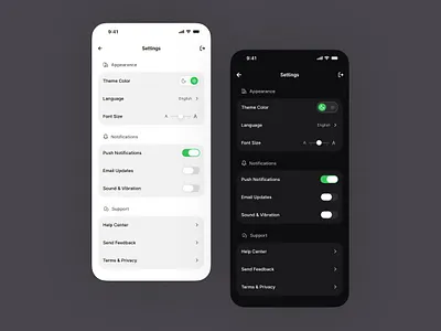 Daily UI #07 — Settings ui