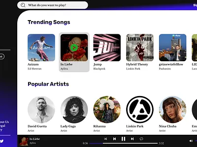 BEAT — Music App Landing Page UI arashmesridesign cleanui figmadesign gradientui landingpage musicapp musicplatform ui uidesign uxdesign webdesign