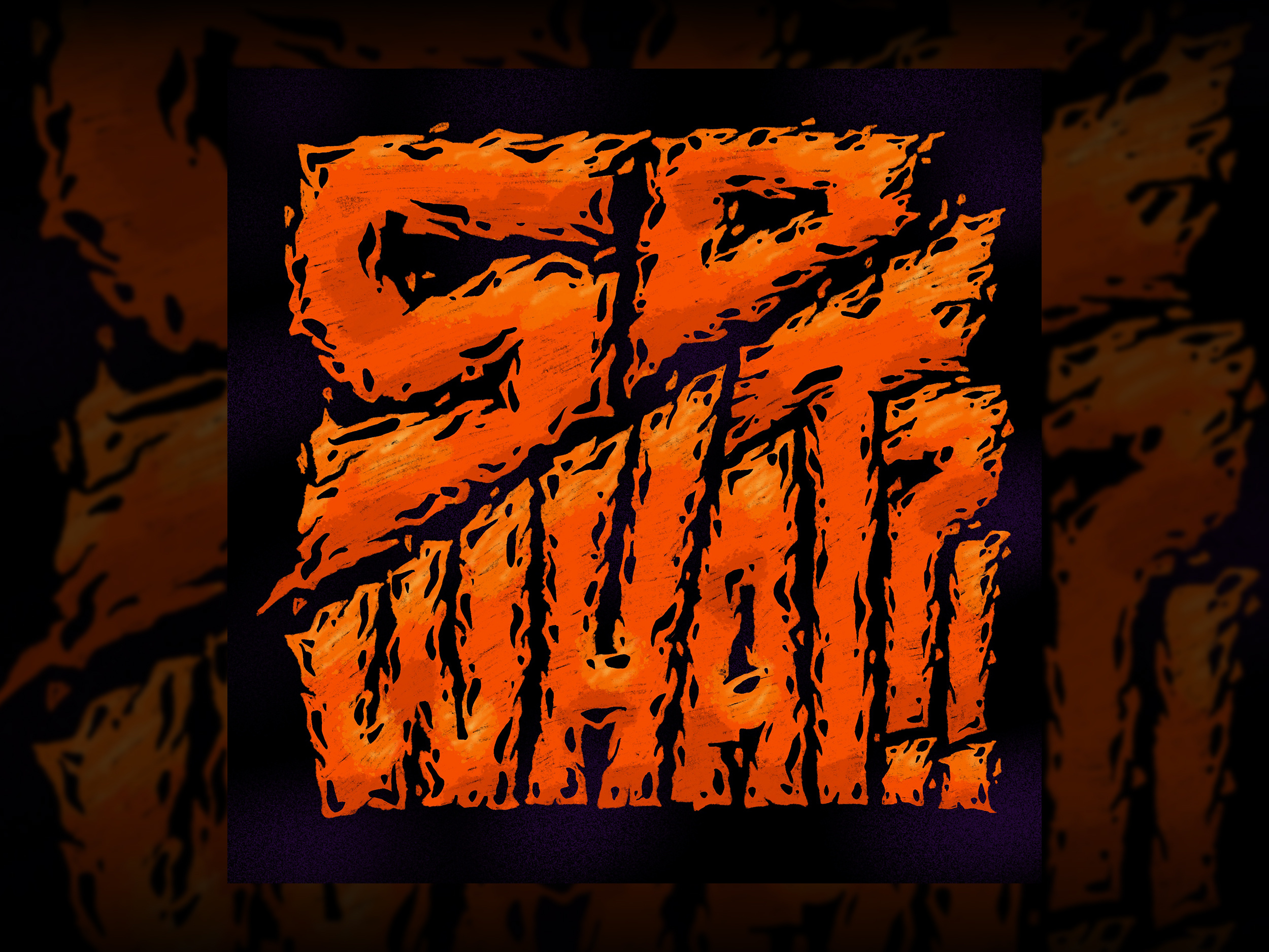 Example of Custom Halloween Lettering