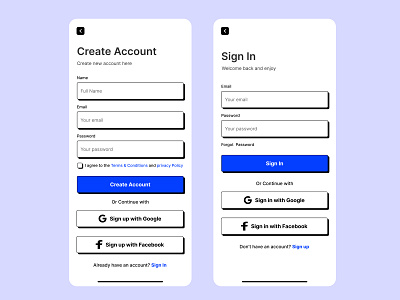 signup sign In Pages my first project daiilyui dailyui1 loginform mobileui registrationform sicialsignin signin signup socialsignup uiux