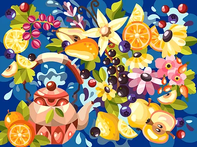 Tea herbs black branding design graphic design illustration logo t shirt ui ux vector