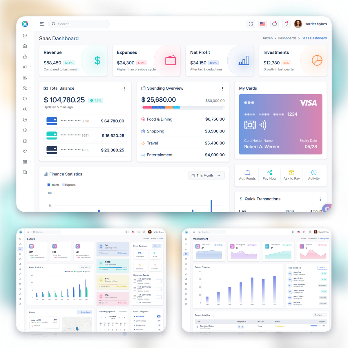Durxen – Multipurpose Admin Dashboard Template