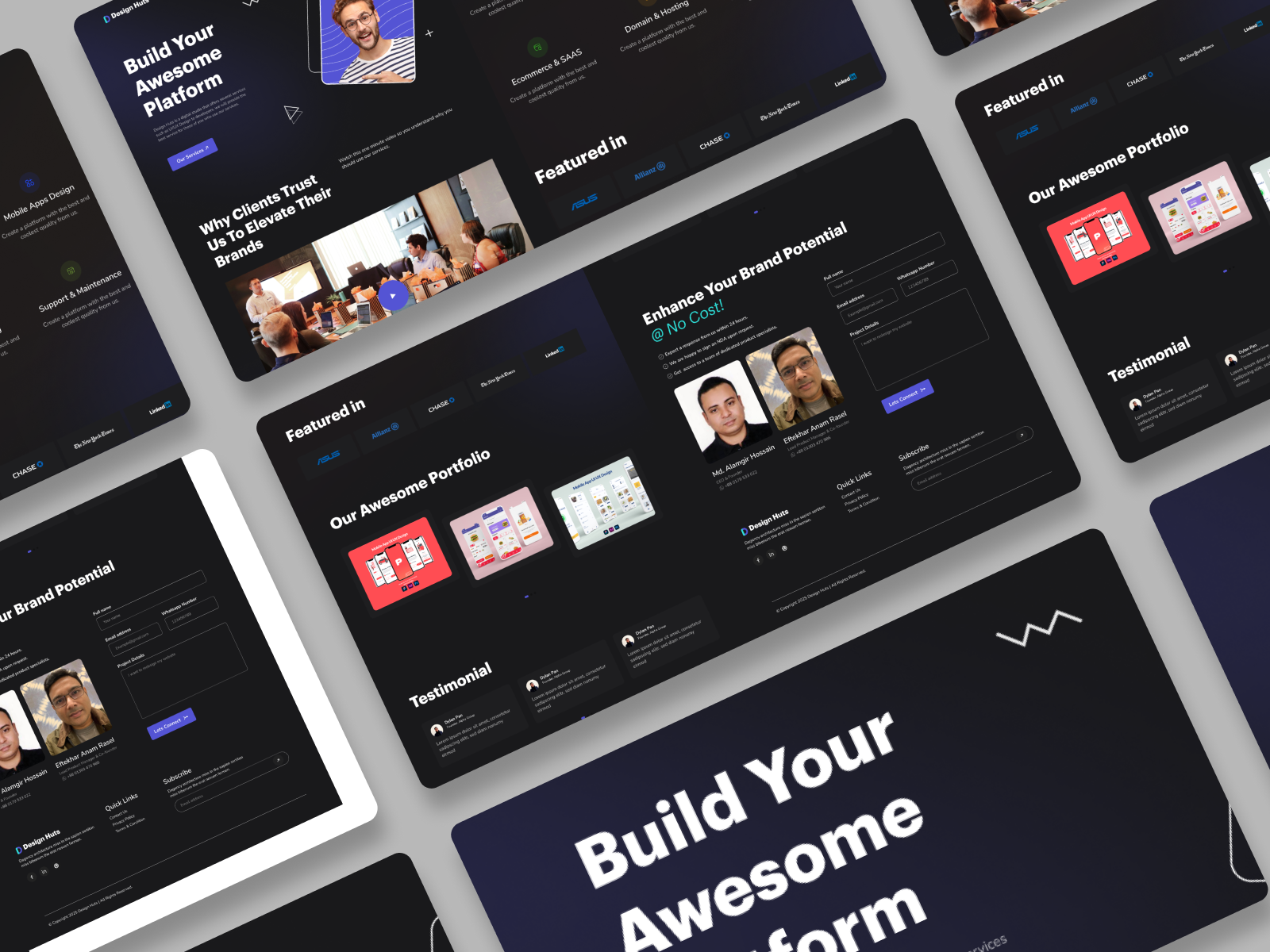 Digital agency website UX/UI design clean & modern landing page agency branding business design landing page product design ui uiux