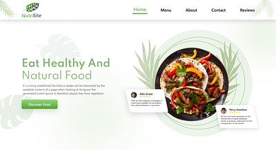 NutriSite — Healthy Food & Restaurant Website arashmesridesign branding cleanui figmadesign fooddesign graphic design landingpage restaurantui restaurantwebsite ui uidesign uxdesign webdesign