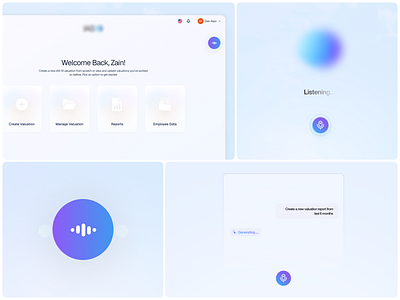 AI Voice Assistant ai ai assistant ai chat ai dashboard ai product ai voice ai voice assistant bento chatpgt gemini gradient grok product design saas ui voice voice assistant voice chat voice interaction voice message
