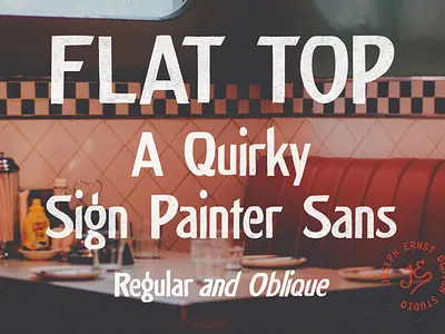 Flat Top Typeface flat top font fonts graphic design hand lettering hand made lettering logo retro sans sign painting sign writing type typeface typography vintage