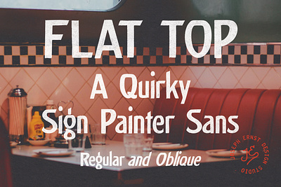 Flat Top Typeface flat top font fonts graphic design hand lettering hand made lettering logo retro sans sign painting sign writing type typeface typography vintage