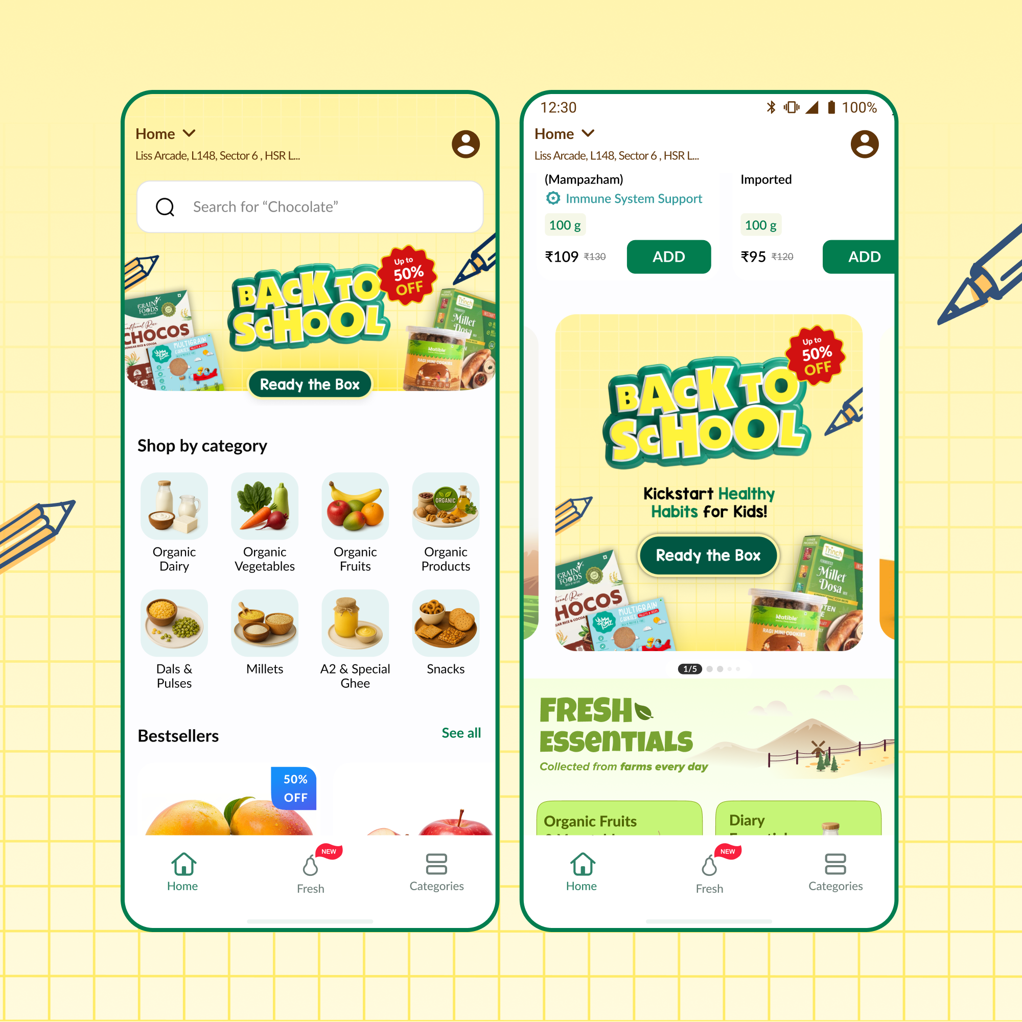 Back to School Campaign - Nourisho ads branding food graphic design social media