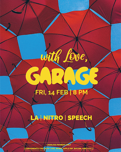 Posters for Garage Bar & Lounge branding flyers graphic design posters typography visual design