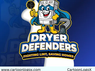 Dryer Defenders – Superhero Mascot Logo & Full Branding Identity brand identity design branding cartoonlogo cartoonlogox comic style logo creativebranding custom mascot design dribbble branding full branding graphic design logo mascot logo mascotlogo service branding vector logo