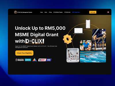 Grant Campaign Landing Page - D-Clix Club Management System designerlife