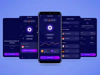Genz VPN — Secure Connection Redefined appdesign arashmesridesign cleanui design figmadesign illustration mobileappdesign mobileinterface productdesign ui uidesign uxdesign vpnapp vpnui