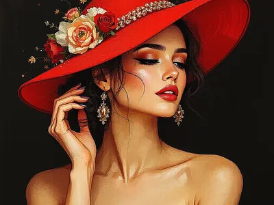 A Vibrant Lady 2 3d digital art illustration