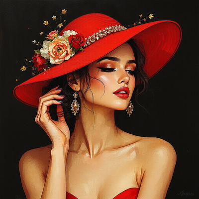 A Vibrant Lady 2 3d digital art illustration