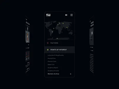 Shadow War — Mobile Website Screens research