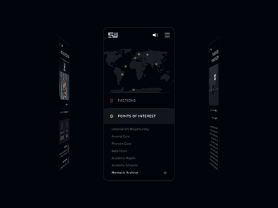 Shadow War — Mobile Website Screens research