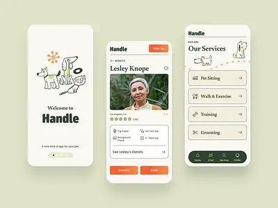 Pet Care App - Booking Service App app design art direction booking app branding clean ui green palette lifestyle app mobile ui modern ui payment ui pet app design pet care app product design profile ui service app ui ui design user flow