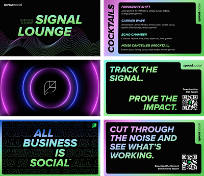 Event Branding | The Signal Lounge digital design event branding event promotion graphic design signage