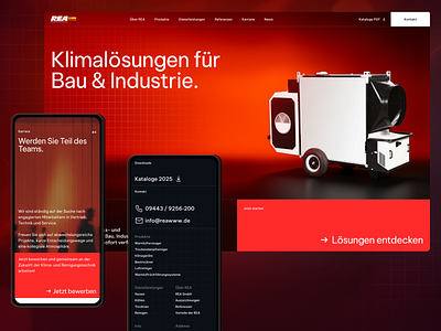 Industrial B2B, Climate & Engineering Systems – Web Design b2b construction design engineering figma industrial product ui web webdesign website