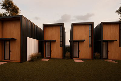 Container Chalet 3d graphic design