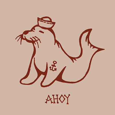 sailor seal illustration illustration