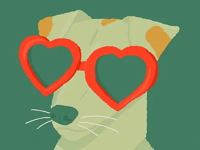 jack russell heart sunnies illo illustration