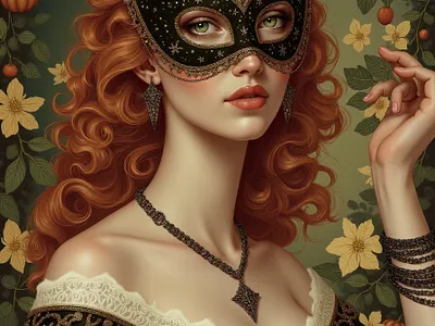 Samhain Masquerade Ball cover art work graphic design historical romance samhain
