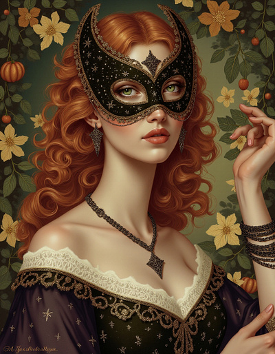 Samhain Masquerade Ball cover art work graphic design historical romance samhain