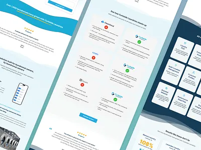 Landing Page for Curbside Laundries, a Laundromat Software b2b saas landing page landing page design ppc saas