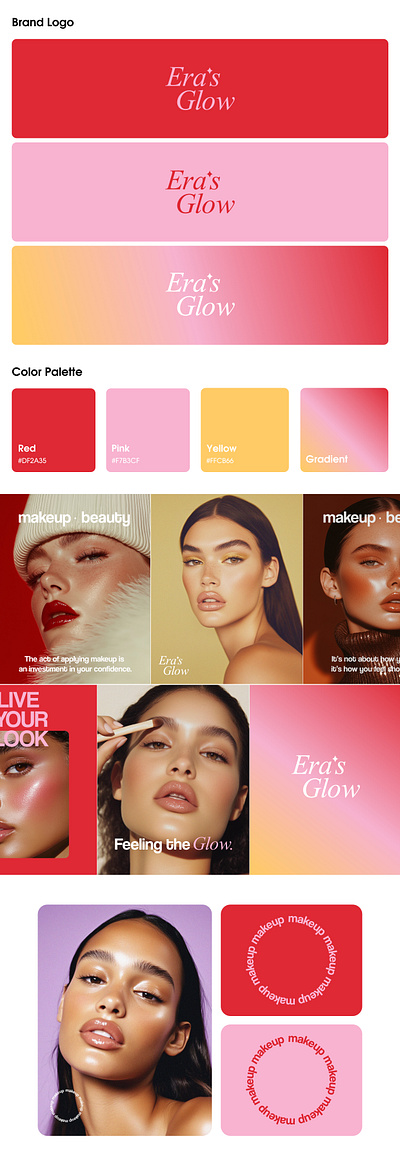 Era's Glow | Brand Identity beauty beautybranding brand identity branding cosmetics femininedesign logo makeup