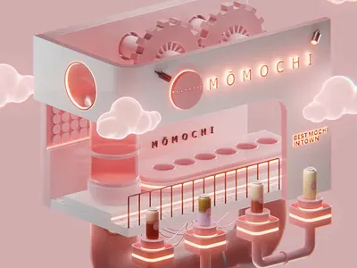 3D Animation for Momochi Egypt 3d animation b3d blender branding design graphic design illustration motion graphics ui