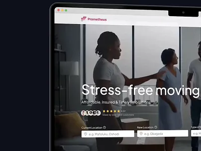 Prometheus - Apartment and Business Moving made simple desig figma product design ui design ux design visual design web design