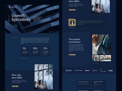 Law Group CMS dark homepage